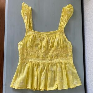 Free People Embroidered Peasant Top